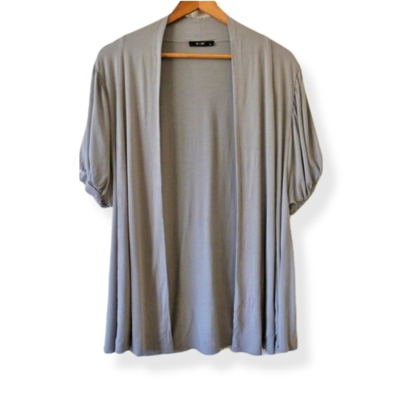 YEST Oversized Grey Short Sleeve Cardigan - Picture 1 of 6